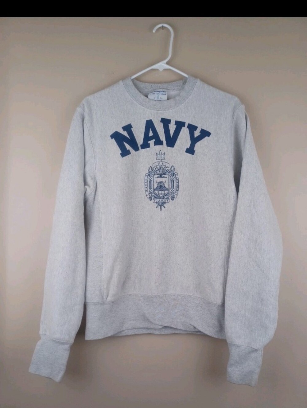 Champion US NAVY Naval Academy Adult Size Small Crewneck Sweatshirt Issued